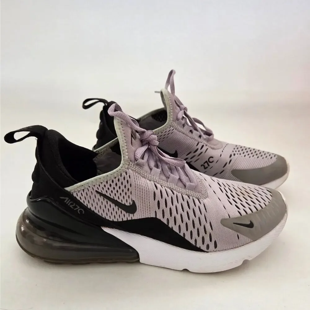 Nike Air Max 270 Women's Sneakers Atmosphere Grey Black Gunsmoke White Sz 7.5
